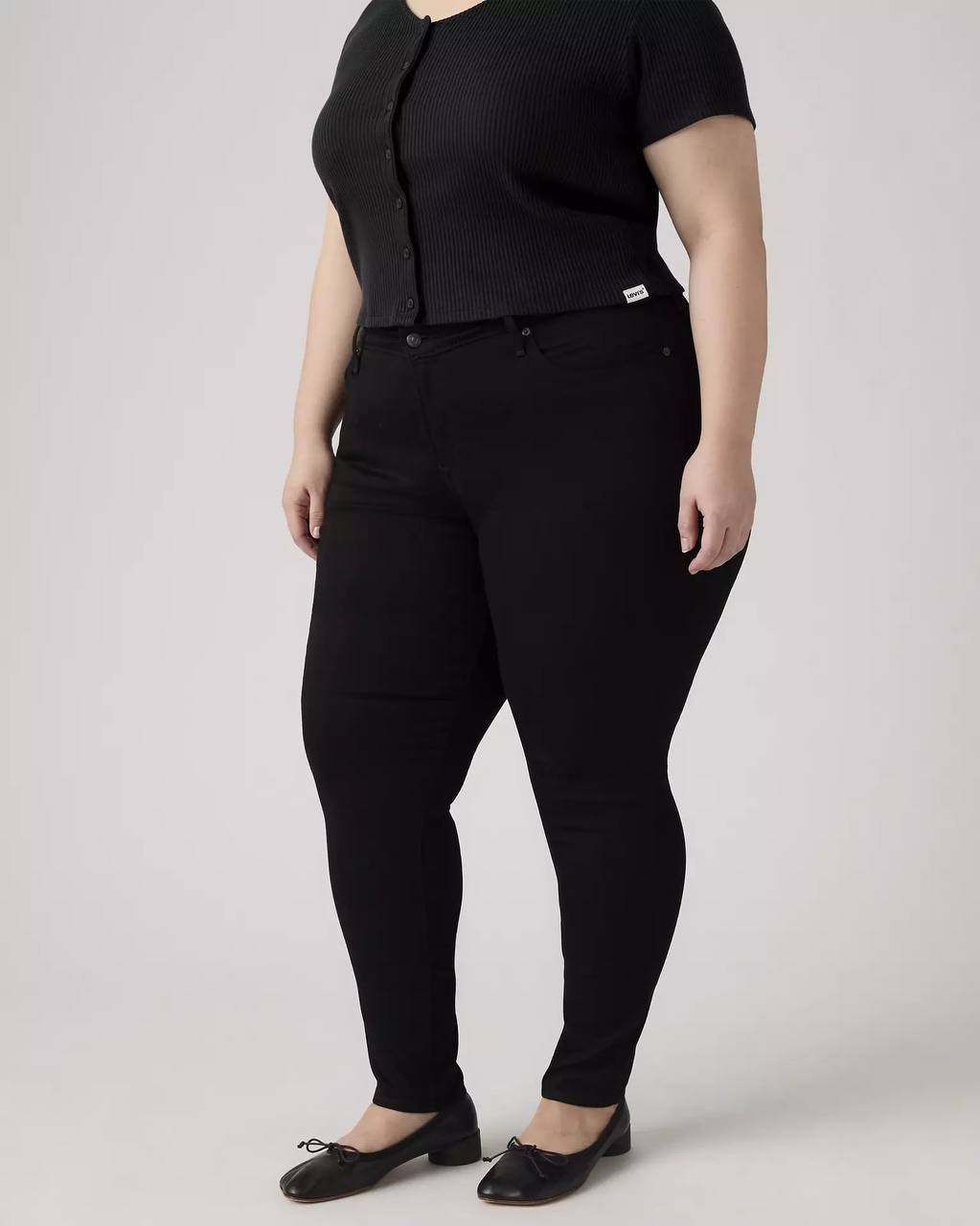 Levi’s 711 Skinny Women’s Jeans Black Peony 22W NWT $69.50