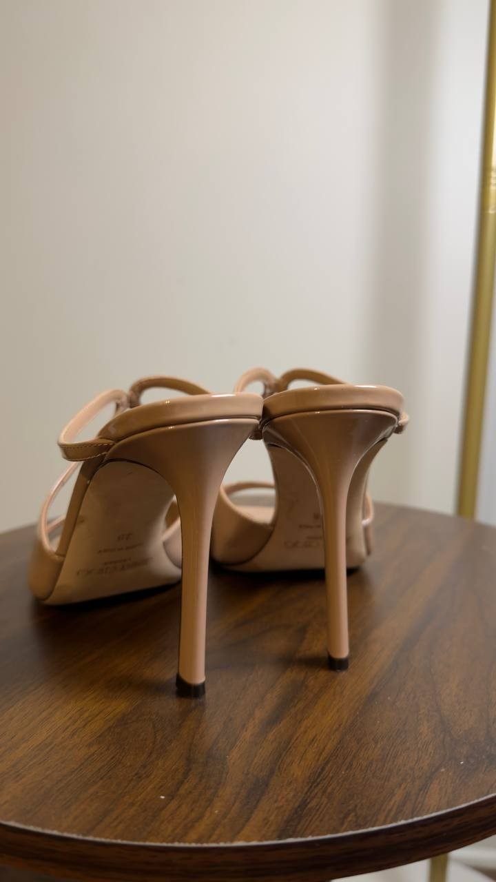 Jimmy  Choo  Strappy  Sandals  Beige  38  Pre‑owned
