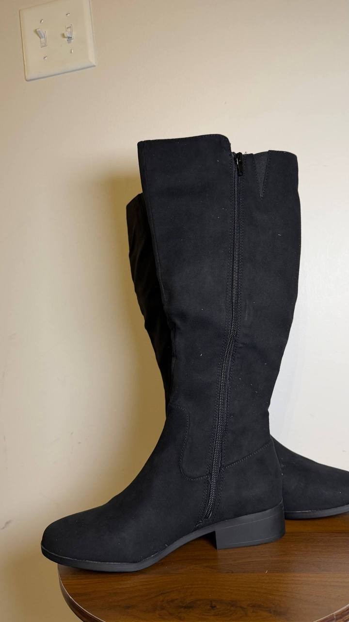 Style&Co Black Tall Fabric Boots Size 8 NIB MSRP $79.90