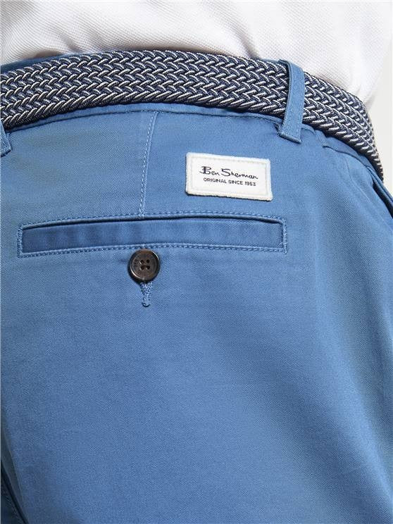 Ben Sherman Signature Chino Shorts Airforce Blue 38 NWT $99