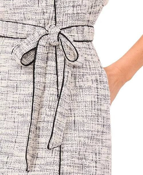 MSK Women’s Short‑Sleeve Crewneck Knit Dress Bright White XL NWT $109