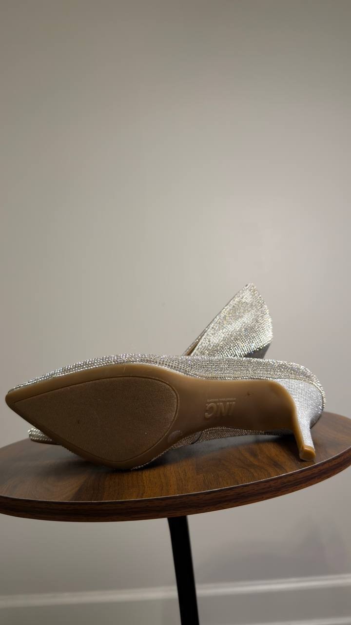 I.N.C.  International  Concepts   Pumps  Silver  Crystal  8M  New  $89.90