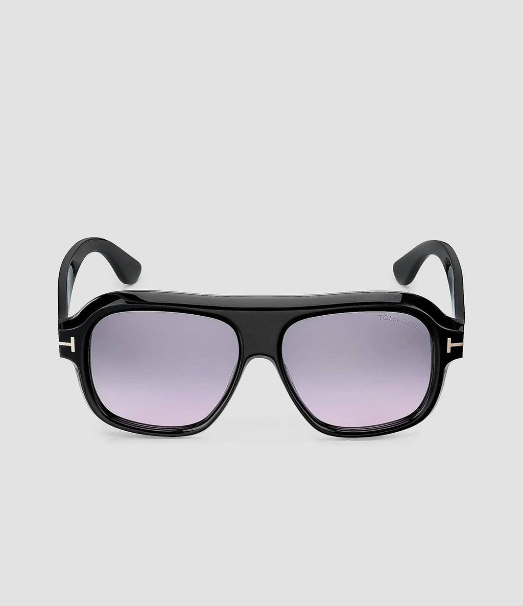 Tom  Ford  Rhonda‑02  Pilot  Sunglasses  Black  Purple  OS  NWT  $620