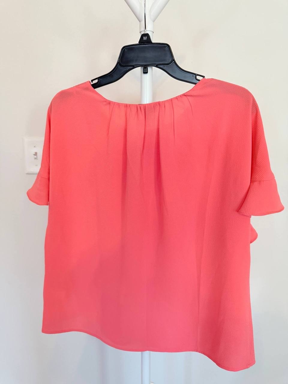 CeCe Short‑Sleeve Drop‑Shoulder Wide Scoop‑Neck Blouse – Size S – NWT – $69