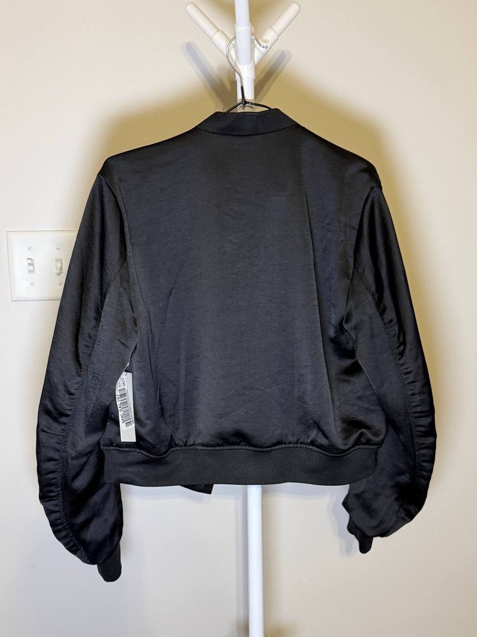 DKNY Women’s Studded Snap‑Front Long‑Sleeve Bomber Jacket – XS – NWT – $159