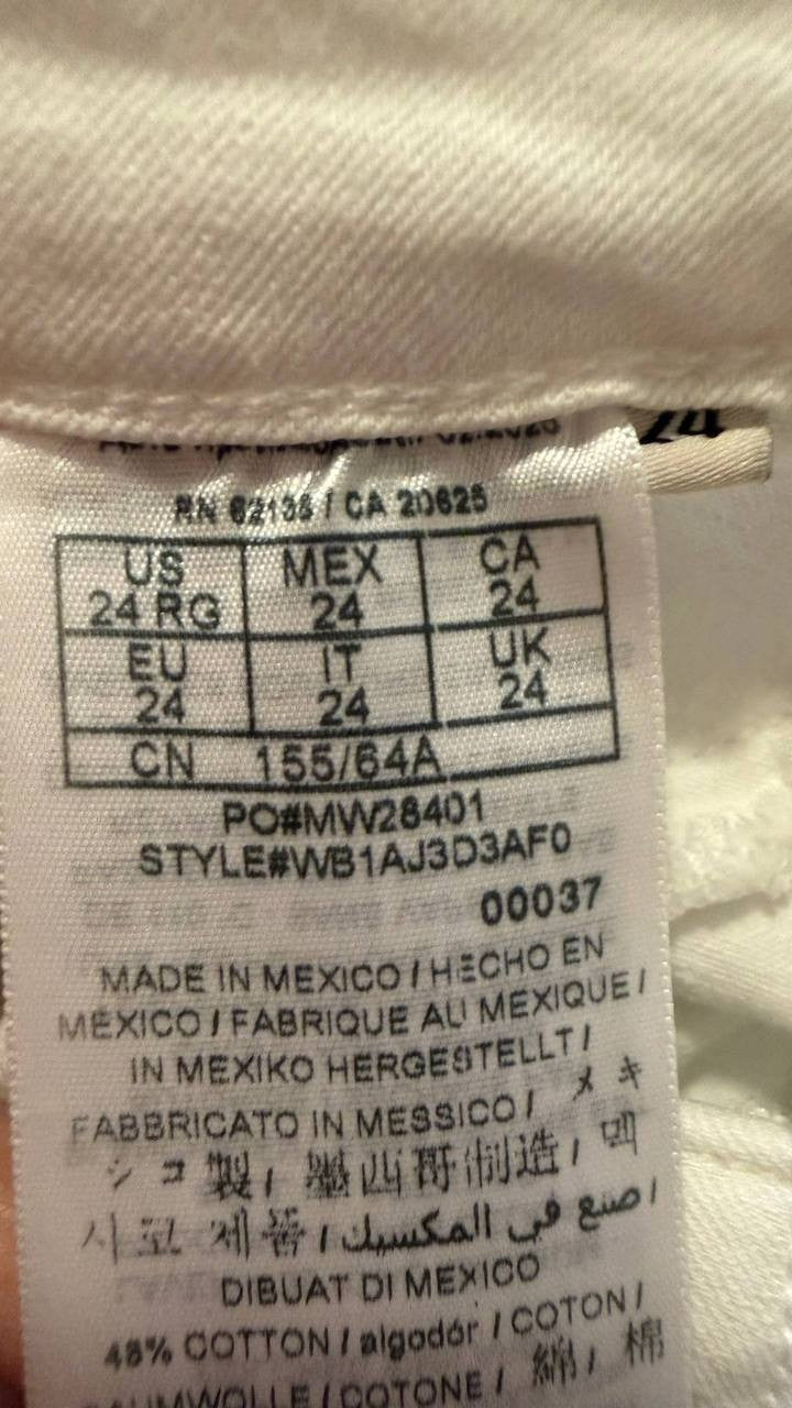 GUESS Sexy Curve Skinny Jeans Optic White 24RG Excellent Pre‑Owned msrp$98