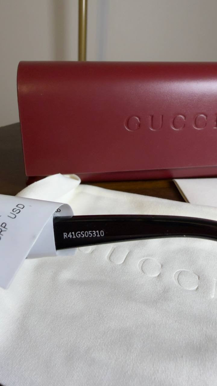 Gucci  Women’s  Acetate  Square  Sunglasses  Black  OS  NWT  $305