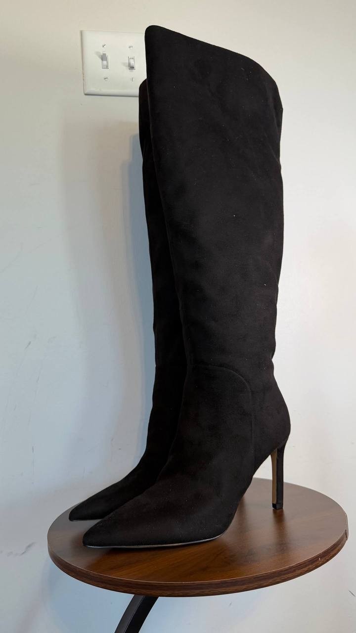 Jessica Simpson Earon High Boots Black 9.5M WC Faux Leather $149 NWOB