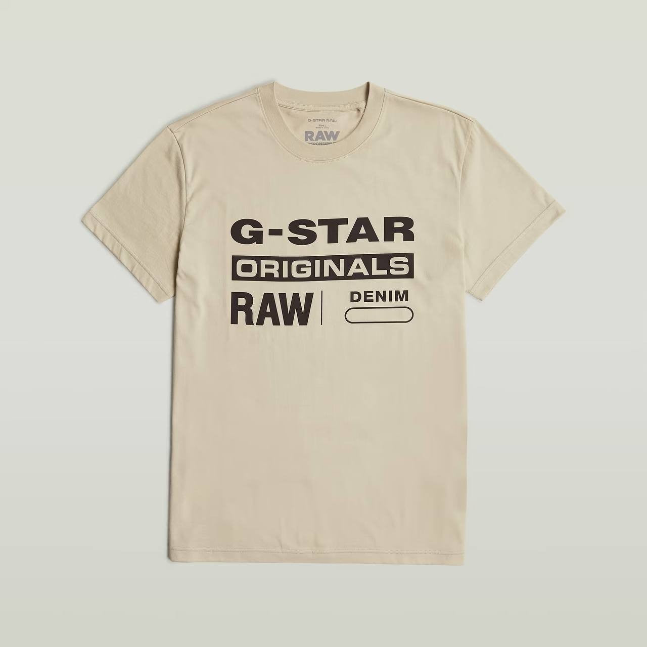 G‑Star RAW Men’s Originals T‑Shirt Beige L $45 NWT