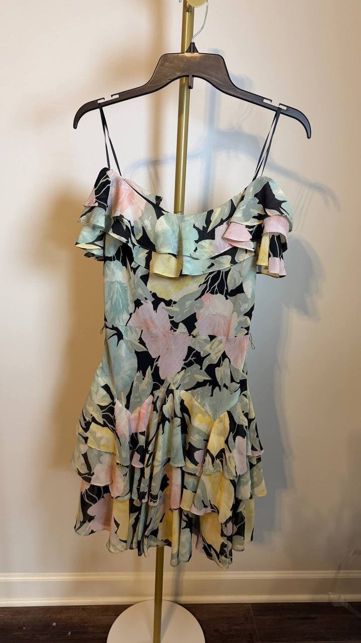 Lauren Ralph Lauren Women’s MAIBEL Mini Dress Olive Print Size 4 NWT $225