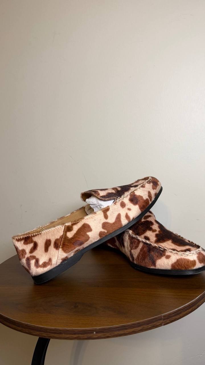 DV Dolce Vita Cow Print Loafers Size 8 NIB MSRP $65