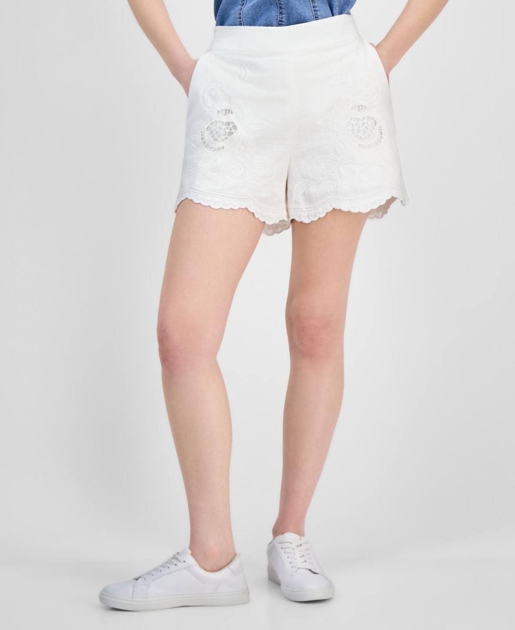 And Now This Embroidered Scalloped Lace Shorts – Size PL – NWT-$59
