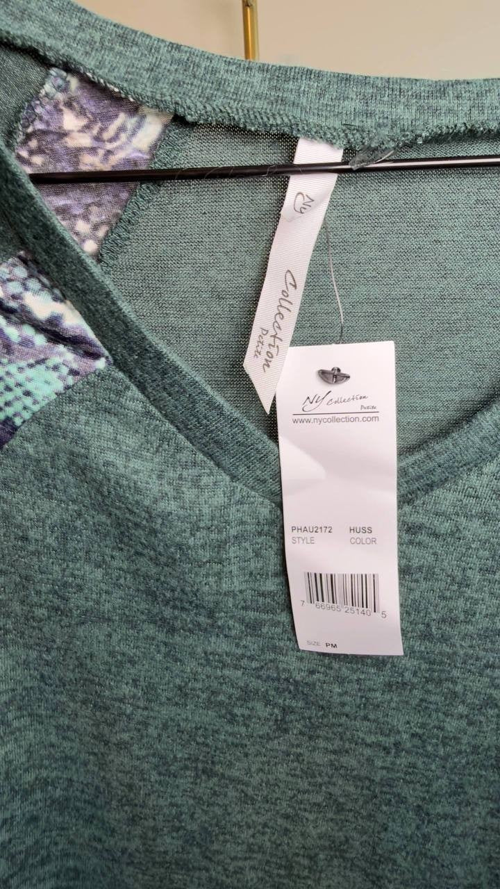 NY Collection Petite Combo Top Huss PM NWT $44