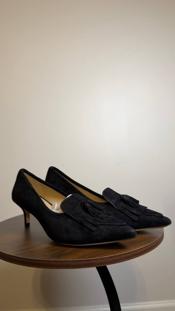 Lauren Ralph Lauren Kiltie Pumps Black 9 B New $195.00