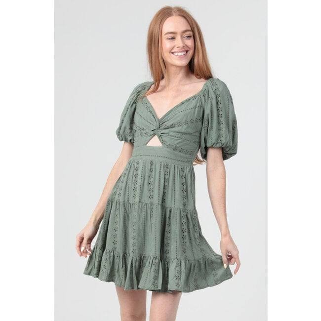 Angie Keyhole Dress – Size S – Olive– NWT – $29.99