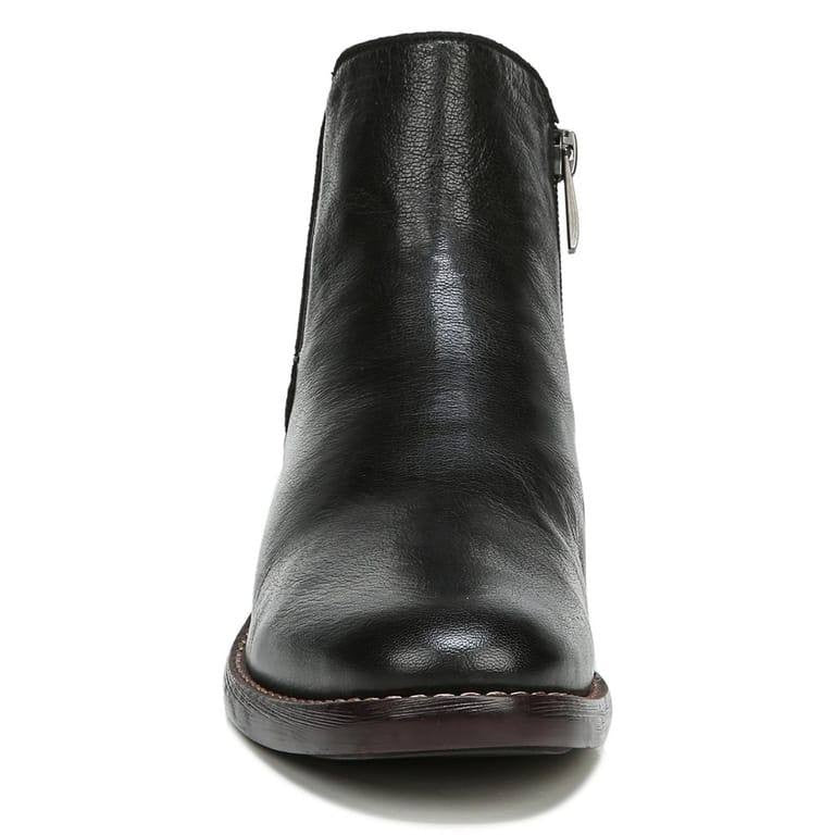 Franco Sarto Marcus Ankle Bootie Black 7.5 Leather Side Zip $159 NWOB