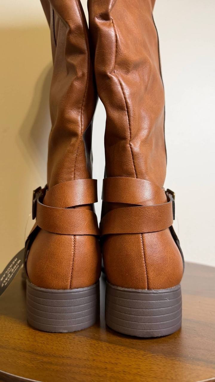 Style & Co Margoo Riding Boots 8M  Black Tall Zip Buckle NIB msrp$79.90