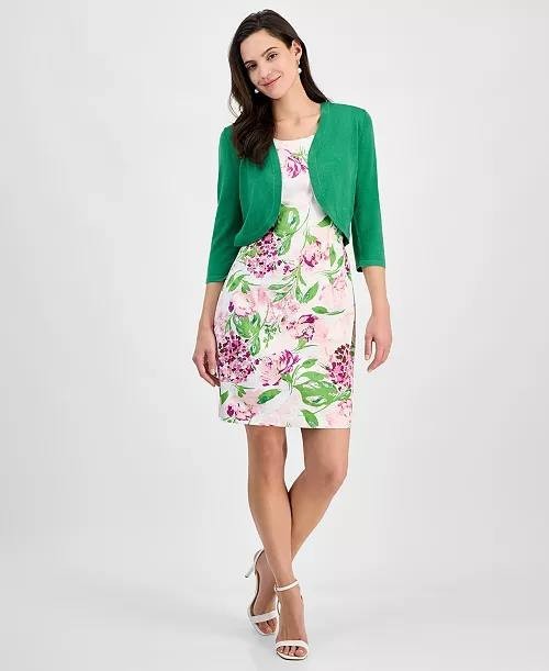 Signature by Robbie Bee Knit Shrug Green 8 NWT $29