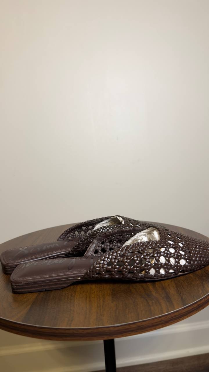 Sam Edelman Slide Mules Dark Brown 7 M New $140.00