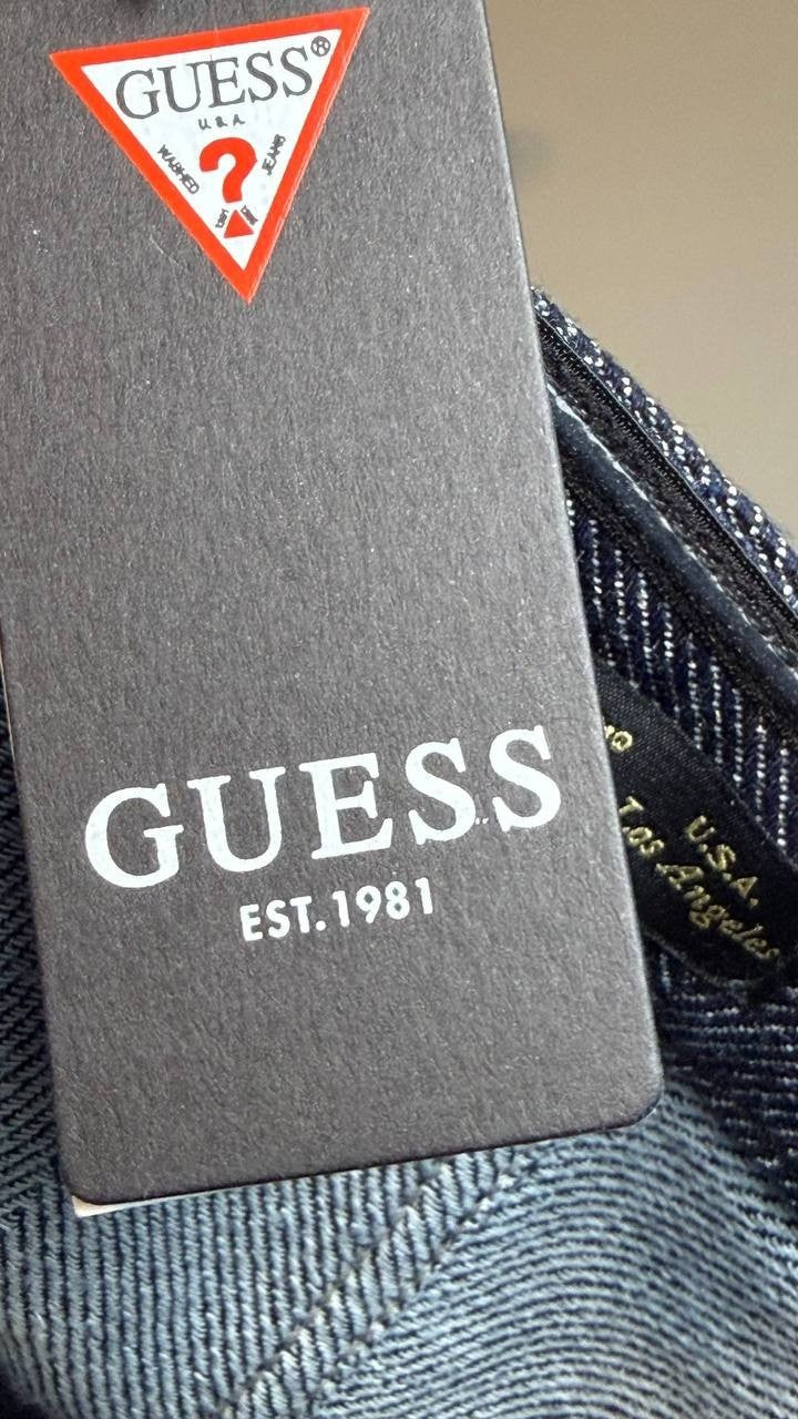 Guess Chany Denim Corset Dark Blue XS NWT $118