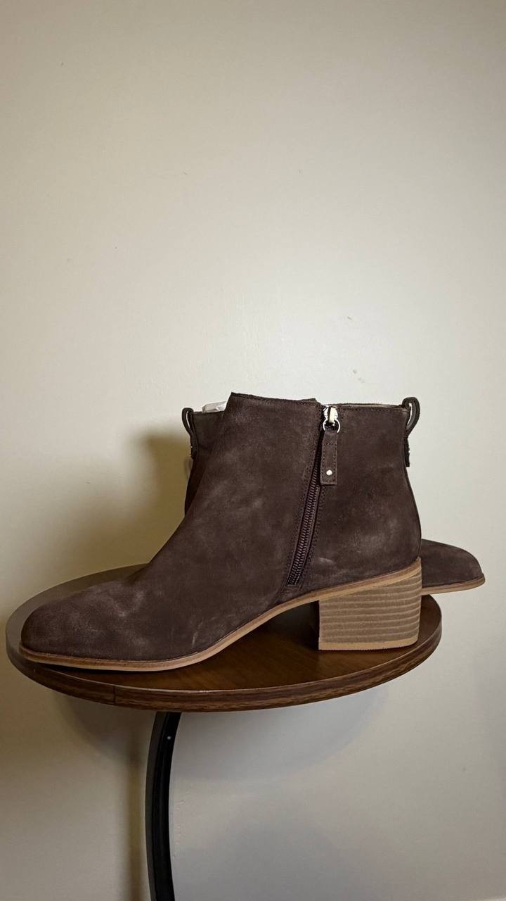 Dr. Scholl’s Dark Brown Suede Ankle Boots 9.5M NIB MSRP $115
