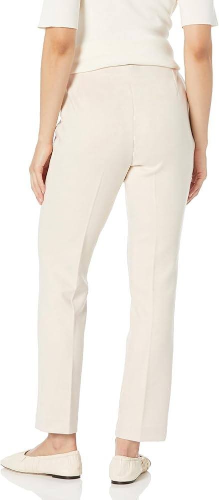 Anne Klein Hollywood Pleated Faux Suede Pants White Size 0X NWOT $99 need wash