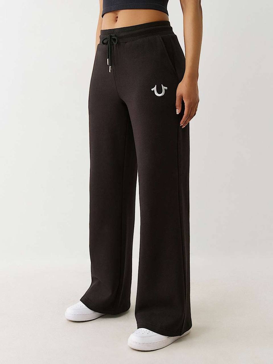 True Religion Sweatpants 2XL Black Lurex Buddha Straight Leg NWT MSRP $109