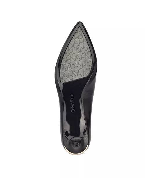 Calvin Klein Gabrianna Pointed Toe Kitten Heel Pumps Black Women’s 9.5M NWB $119