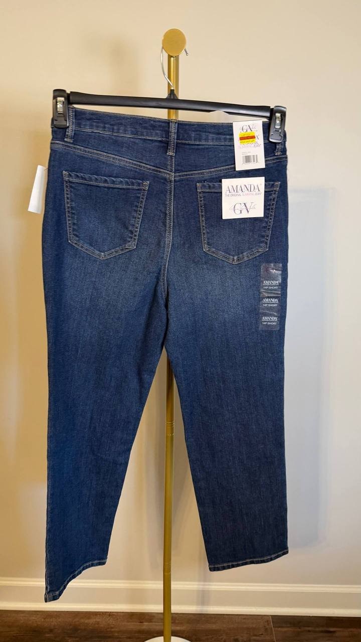 Gloria Vanderbilt Women’s Petite Amanda Jean Frisco 14PS Short $56 NWT