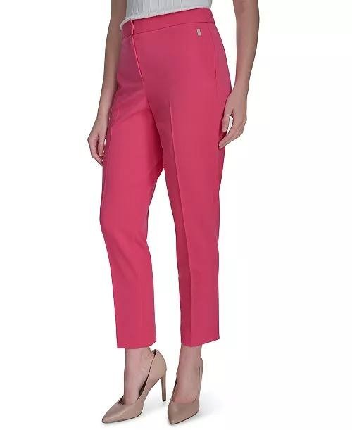 Tommy Hilfiger Sloane Mid‑Rise Slim Ankle Pants Rosette 0 NWT $99