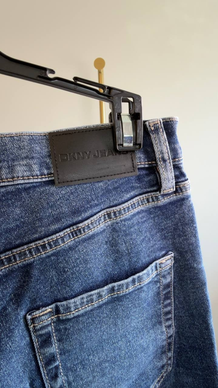 DKNY Jeans Side Studded High‑Rise Bootcut Jeans Cobble Hill 27 NWT $129