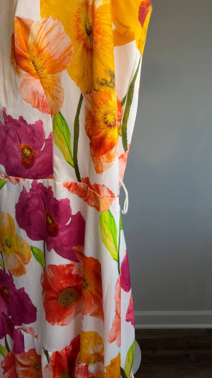 Karl Lagerfeld Paris Floral‑Print A‑Line Dress Floral Multi 8 NWT $169