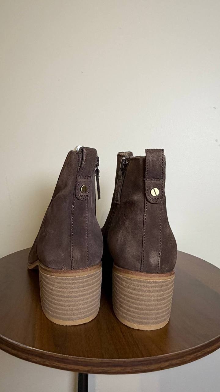 Dr. Scholl’s Dark Brown Suede Ankle Boots 9.5M NIB MSRP $115