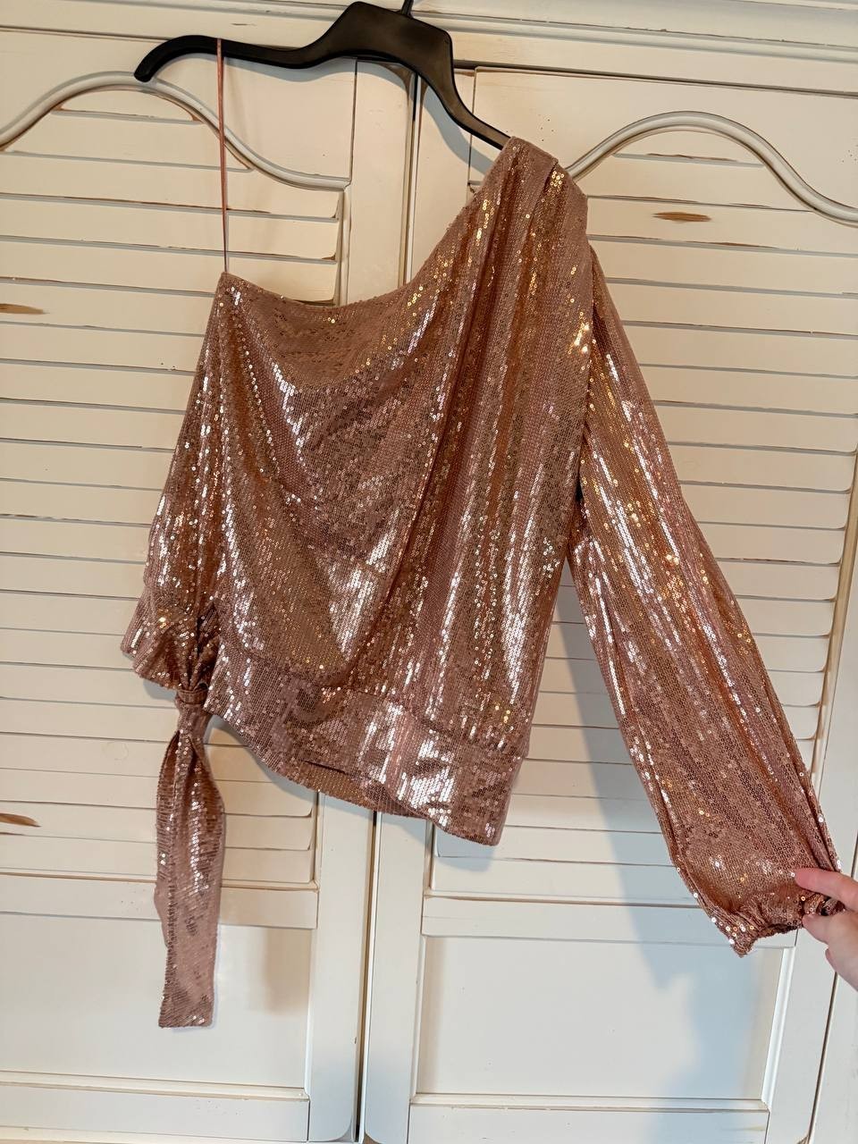 INC International One-Shoulder Sequined Top Size M NWOT $79.50 – Party Chic