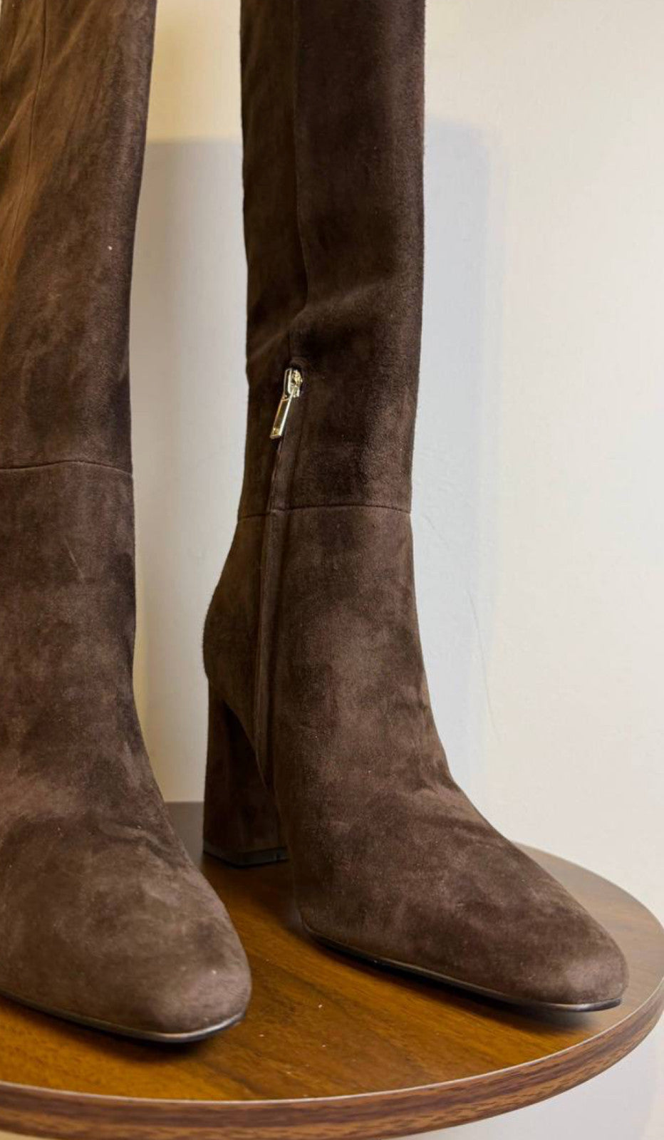 Marc Fisher LTD Yarli Boots 9M Dark Brown Leather Knee‑High  NIB msrp$299