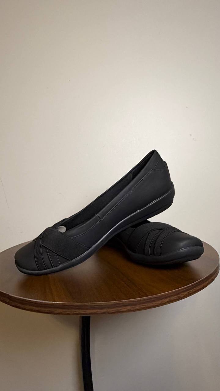 Easy Spirit Slip‑On Flats 6.5M Black Synthetic New in Box MSRP $69