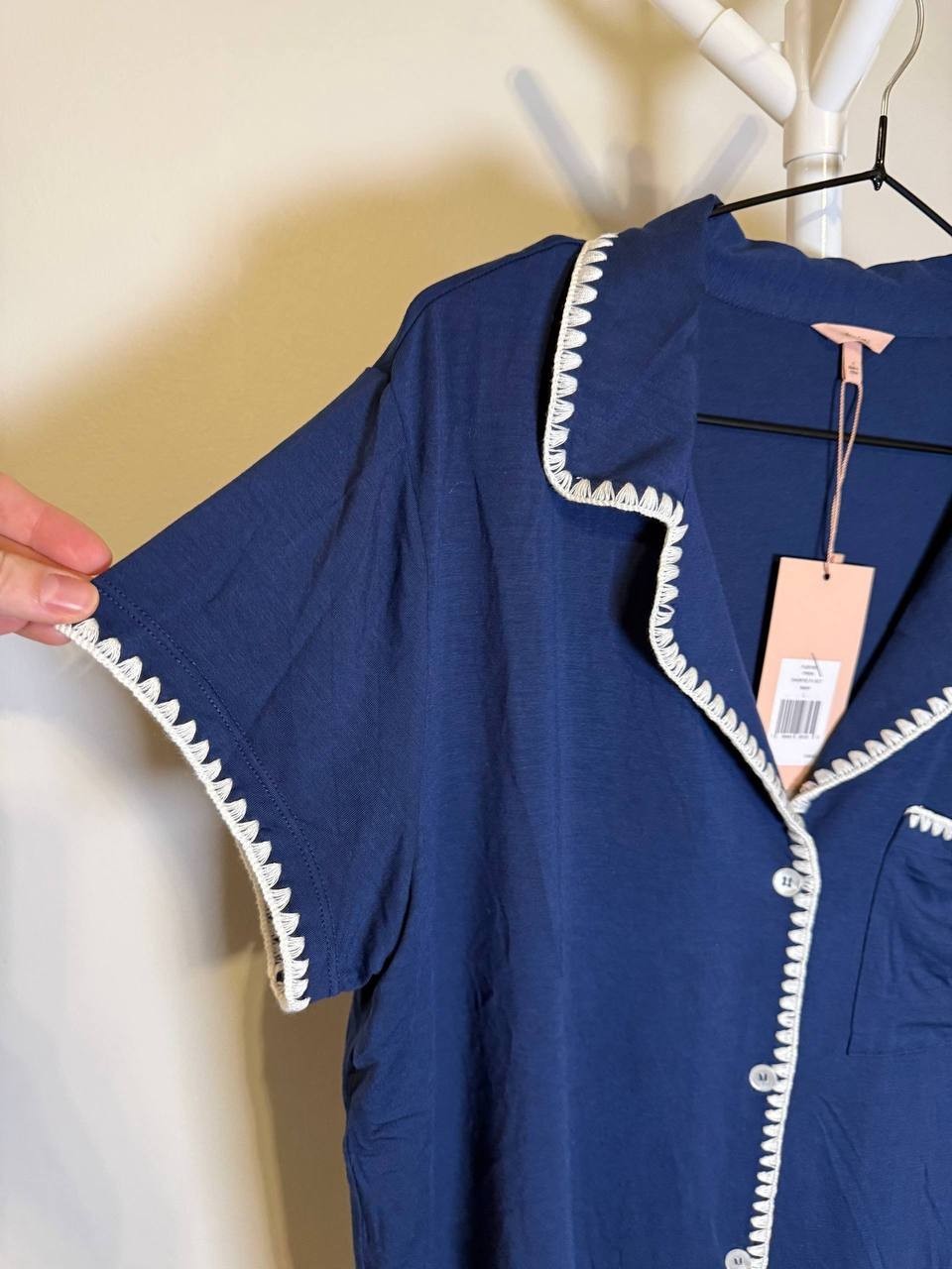 Eberjey Frida Sleep Shirt L – Embroidered Trim – NWT(Only Shirt)