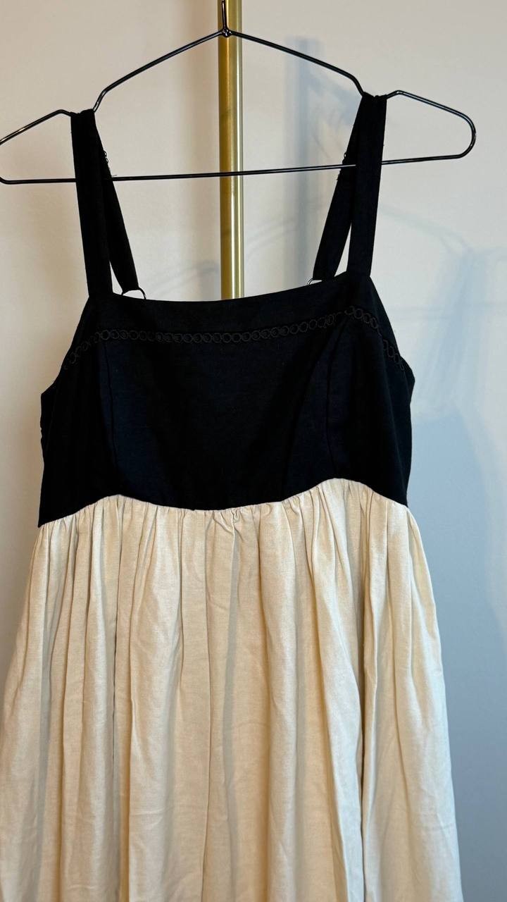 Taylor Sleeveless Empire‑Waist Dress Cream/Onix 10 NWT $138