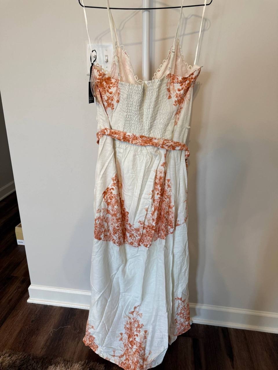 CeCe Placement‑Print Sleeveless Fit & Flare Dress–Ivory–Size 16–NWT–MSRP$159