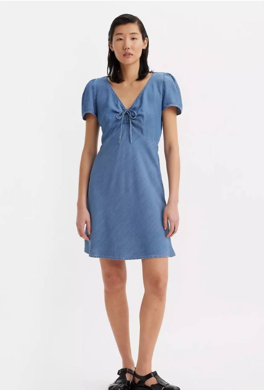 Levi's Delray Denim Mini Dress - Blue, Short Sleeve, Women's Size S, NWT