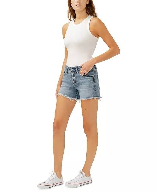 Silver Jeans Boyfriend Mid‑Rise Shorts Indigo 31 NWT $48