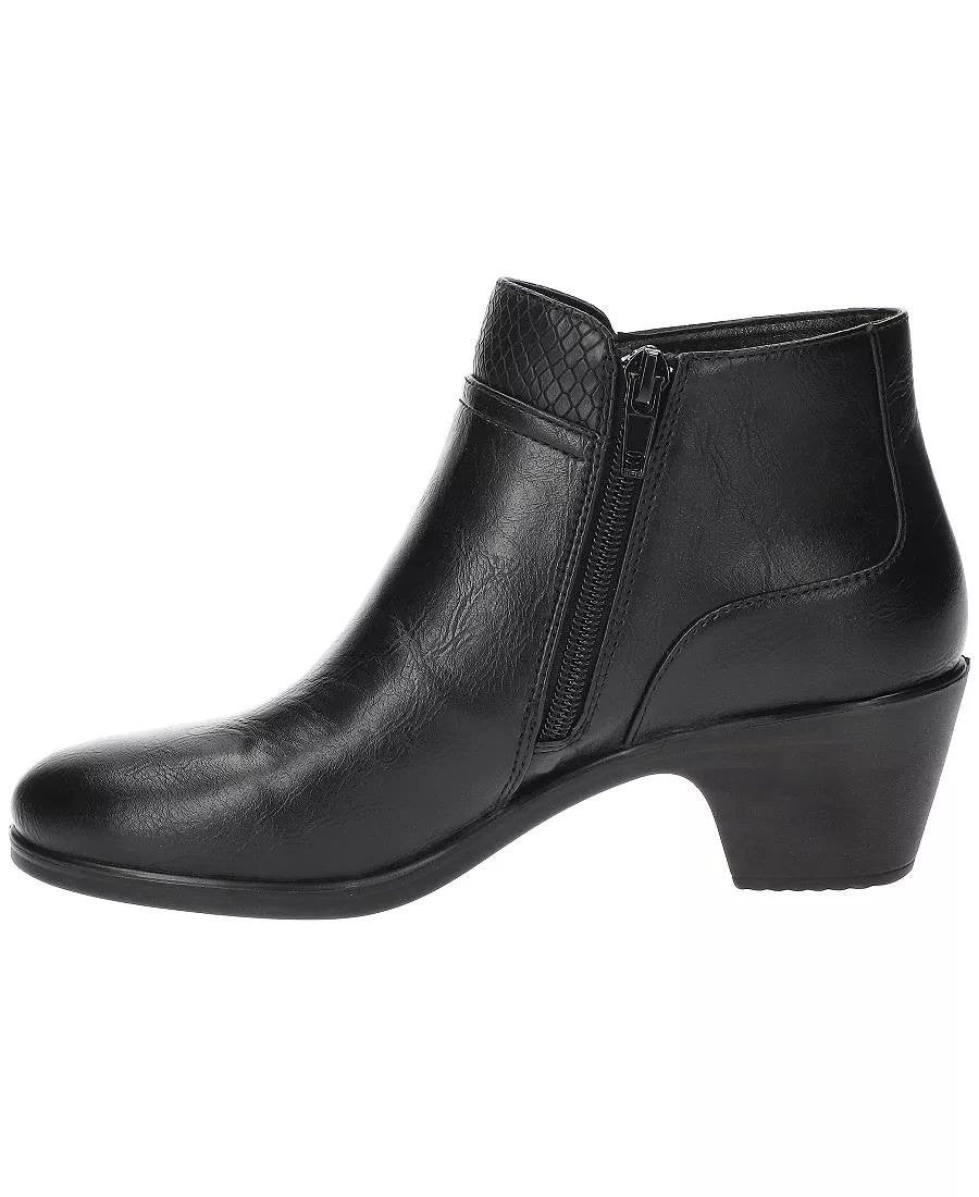Easy Motion by Easy Street Booties 9.5W Black Man‑Made Zip Comfort NIB msrp$75