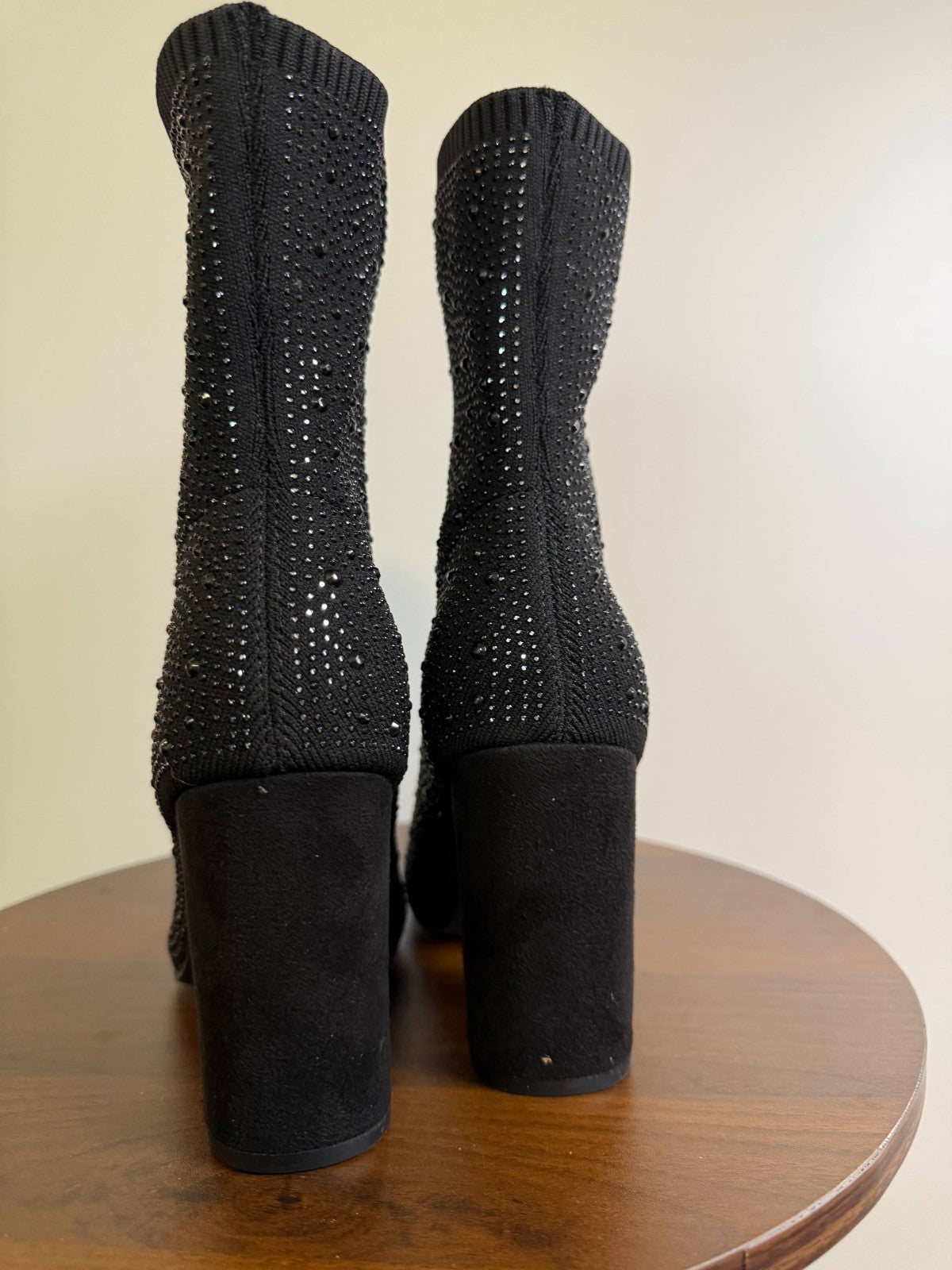 MIA Women’s Magdalena Knit Sock Dress Booties – Black – Size 7 – New in Box