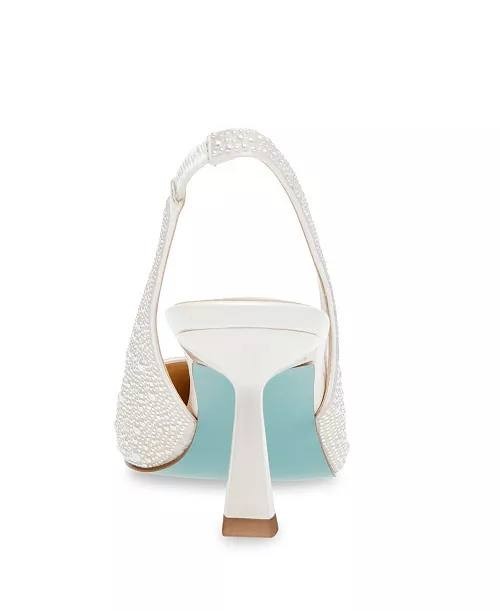 Betsey  Johnson  Slingback  Pumps  Ivory  9W  New  $119