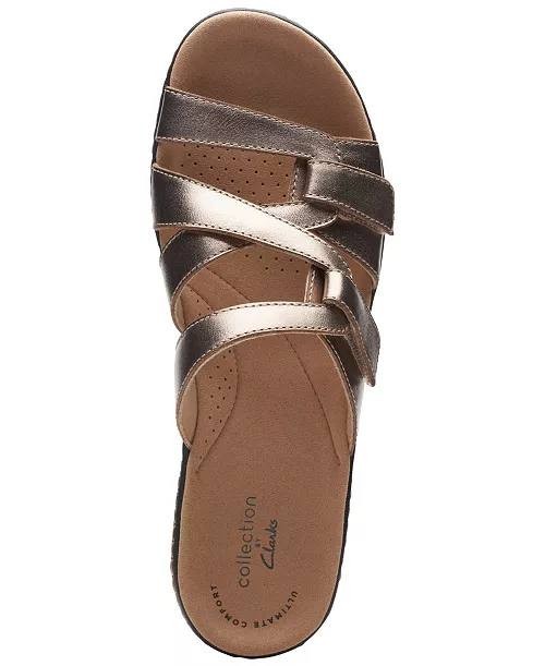 Clarks  Sandals  Bronze  Metallic  Leather  6M  New  $100