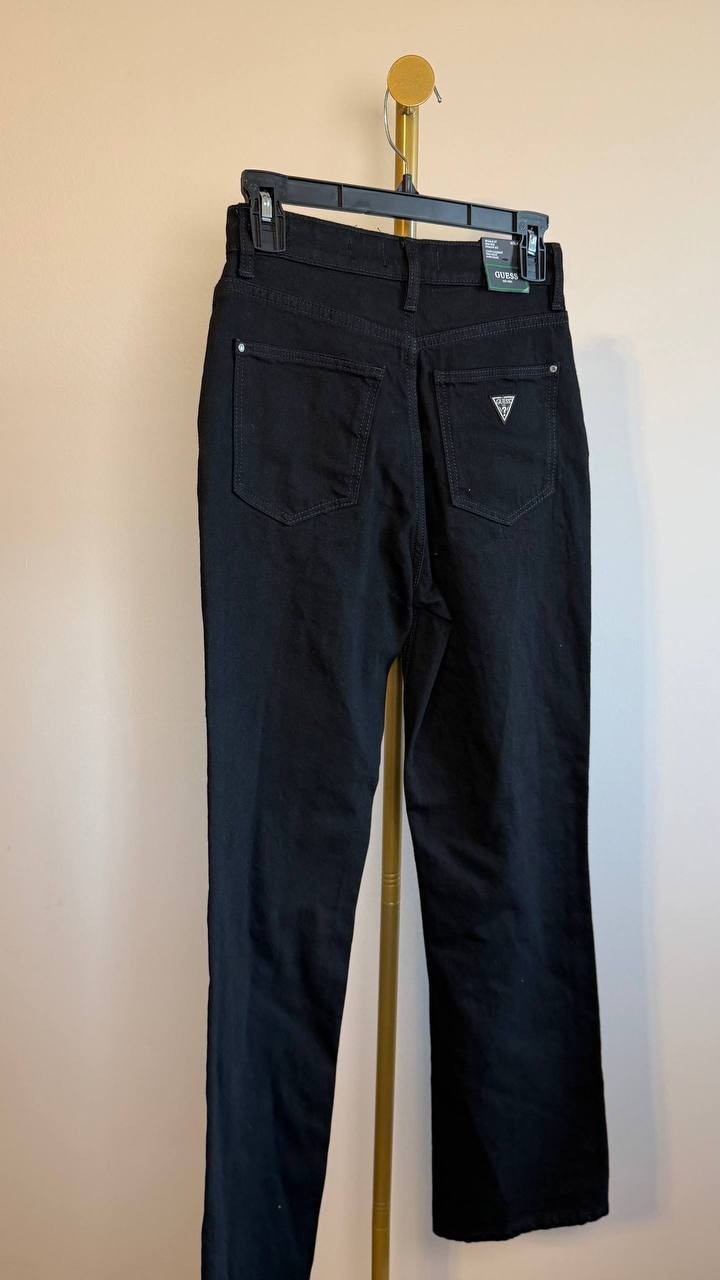 Guess 80s Straight Leg Jeans Black 26x30 NWT $108