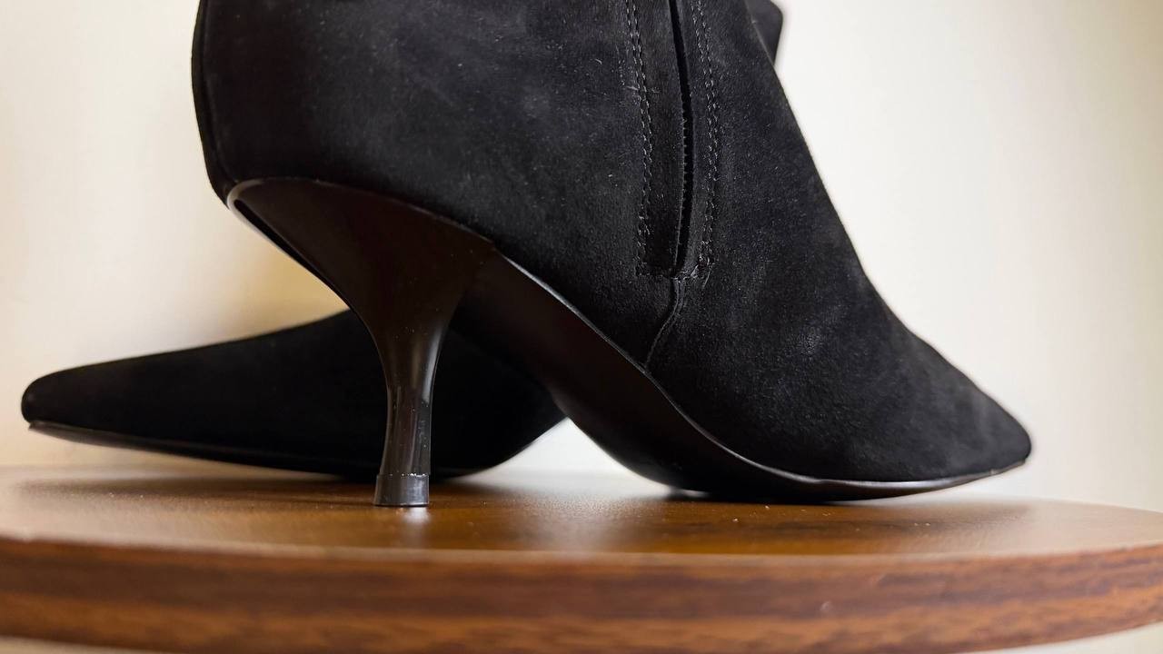 Nine West Black Suede Dress Booties 8M NIB MSRP $159