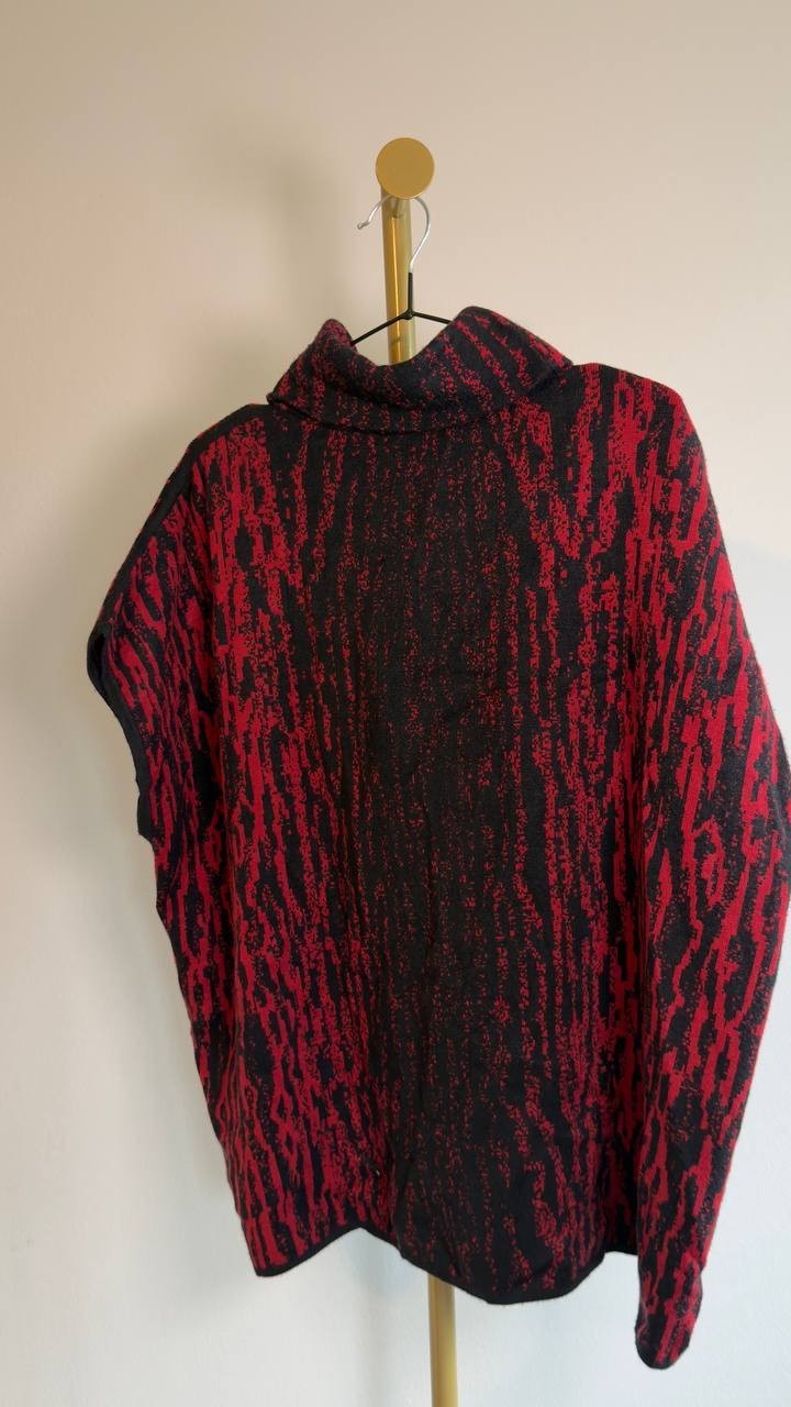 Anne Klein Luxe Animal Print Tunic Red M NWT $189