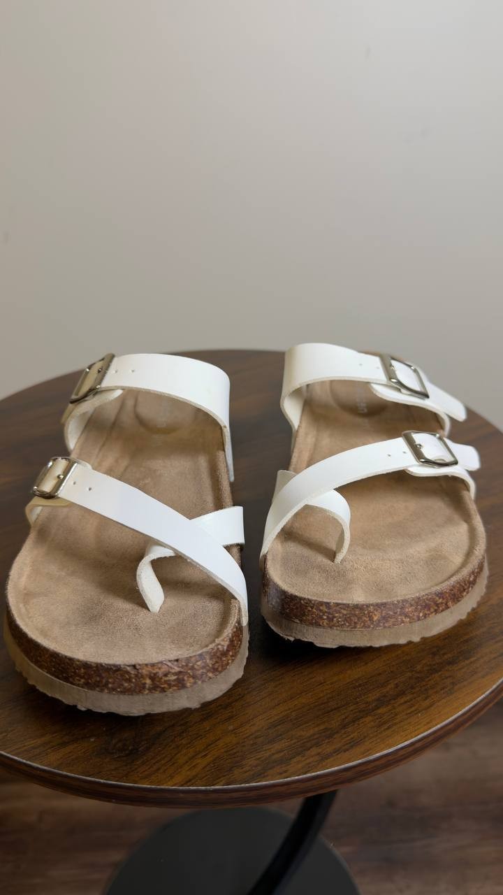MaddenGirl Footbed Sandals White 7.5 New $55.00