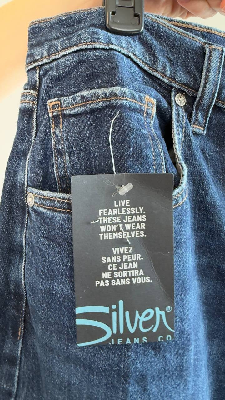 Silver Jeans Barrel Leg High Rise Jeans Islington 31 NWT $88